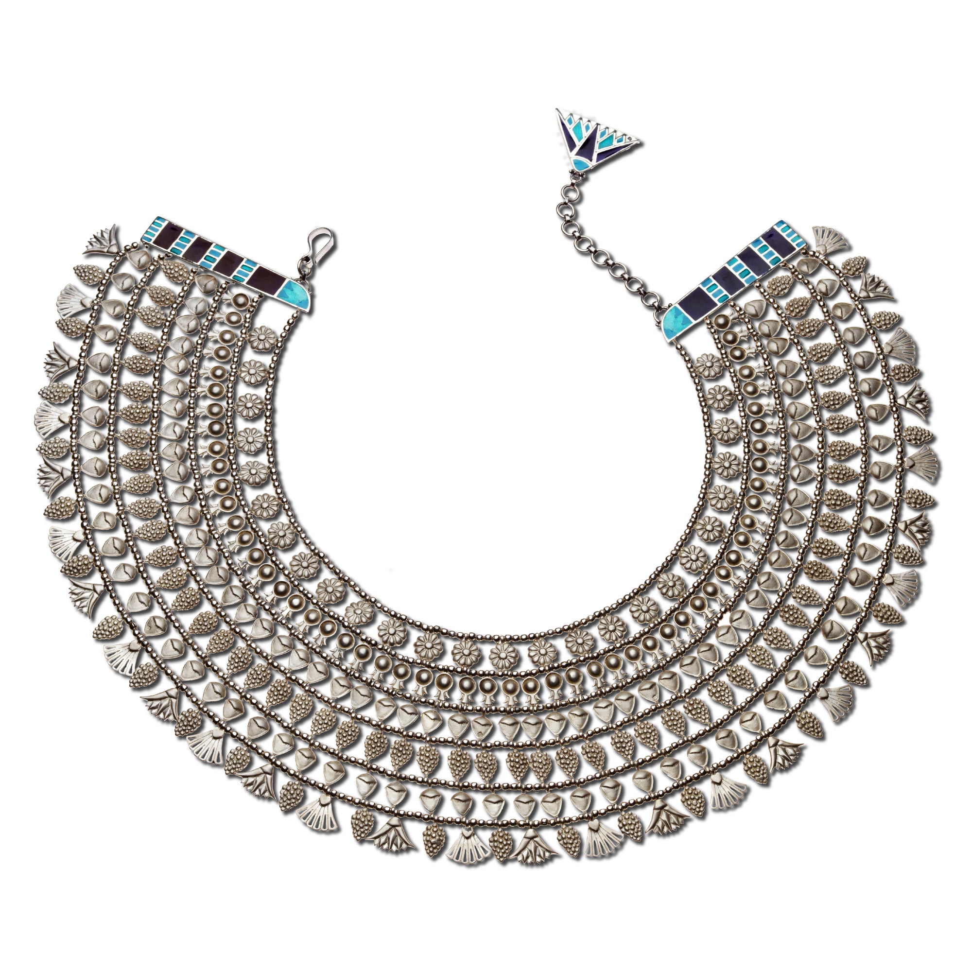 The Six Strands Floral & Fruits Necklace