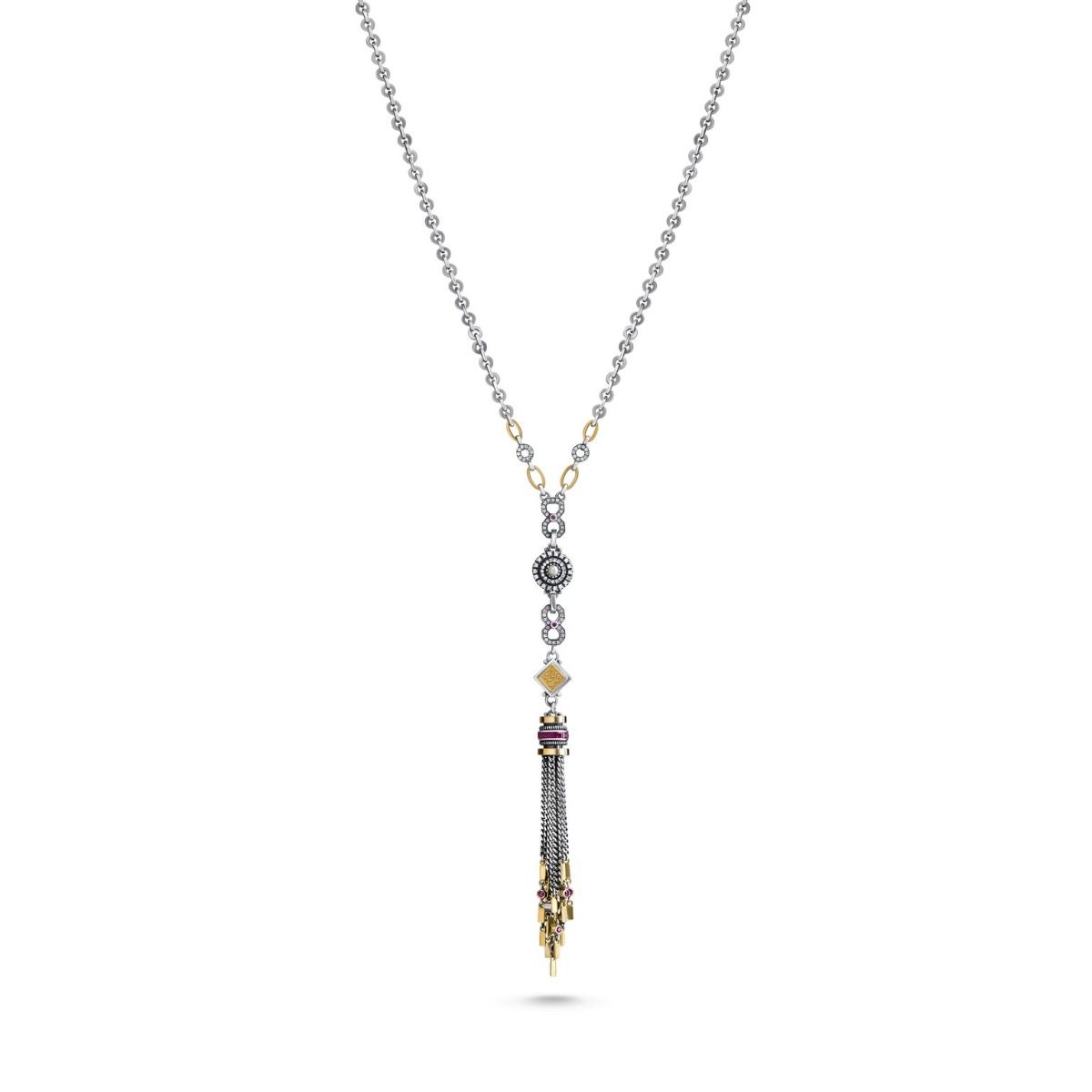 Tassel Art Deco Necklace by Azza Fahmy - Designer Necklaces
