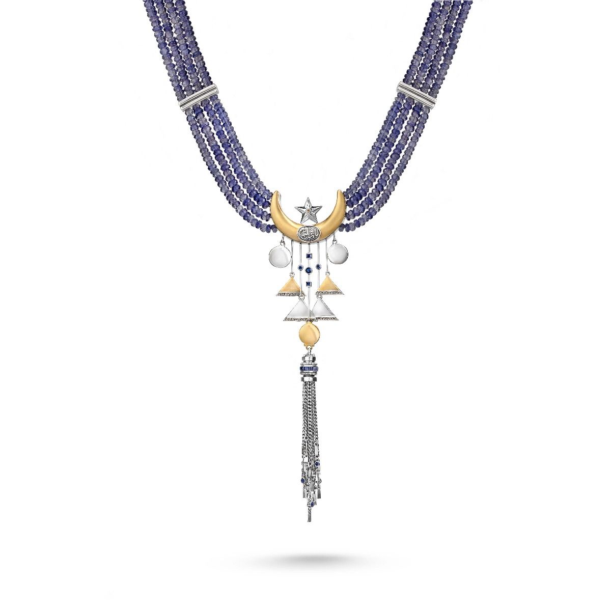 قلادة هلال مرصعة