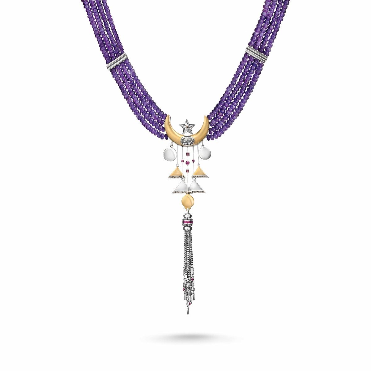 قلادة هلال مرصعة