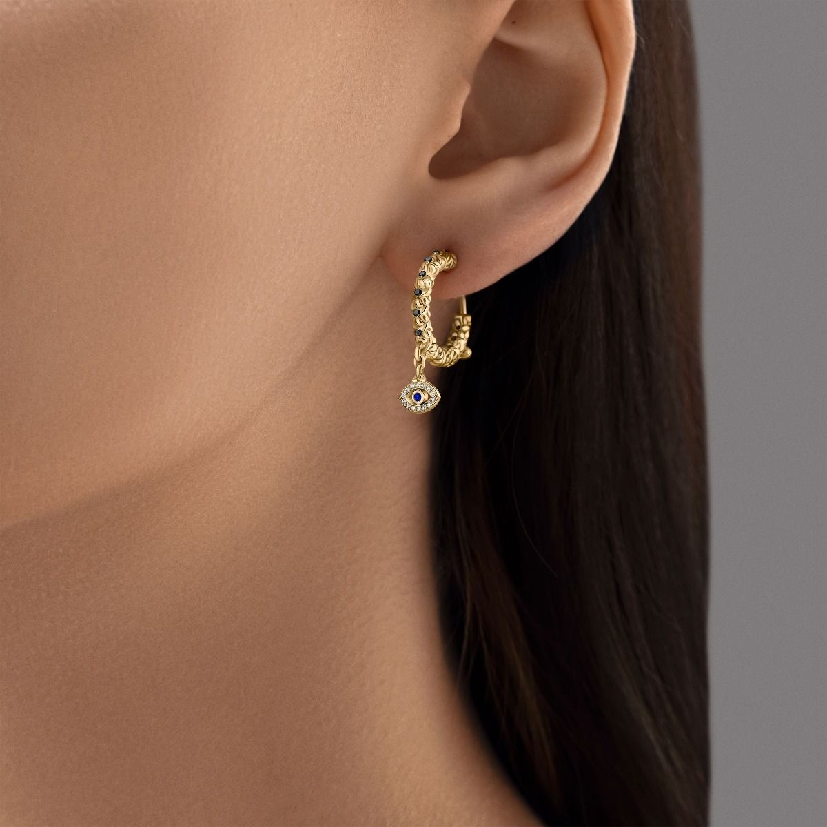 قرط فردي على شكل عين