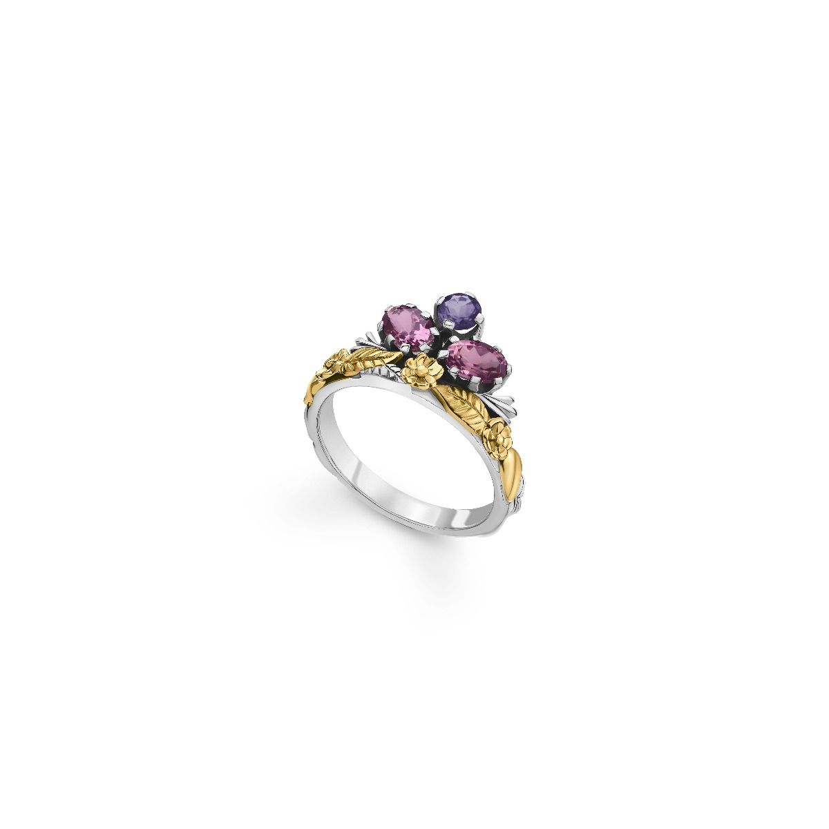 Stone Floral Ring by Azza Fahmy - Designer Rings