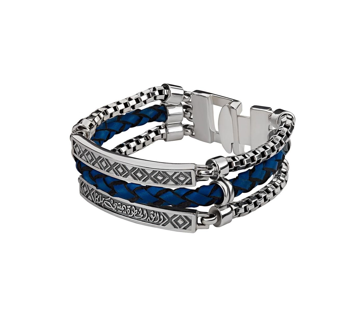 The King's Step Bracelet by Azza Fahmy LeatherSterling Silver