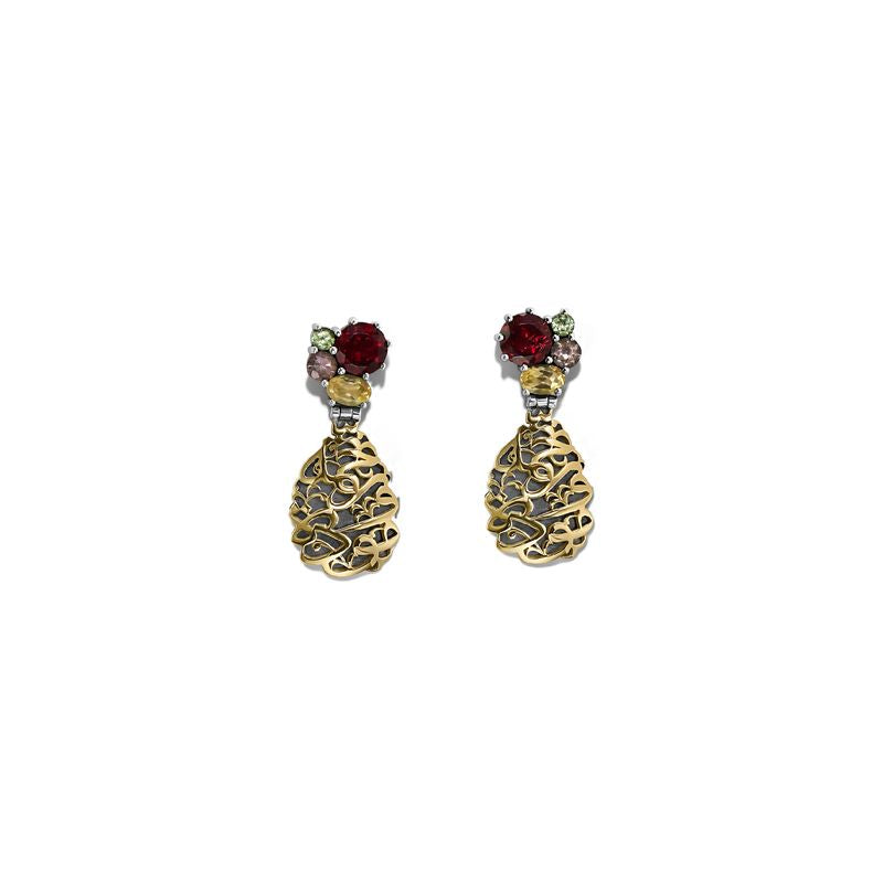 Teardrop Calligraphy Earrings
by Azza Fahmy - Designer Earrings