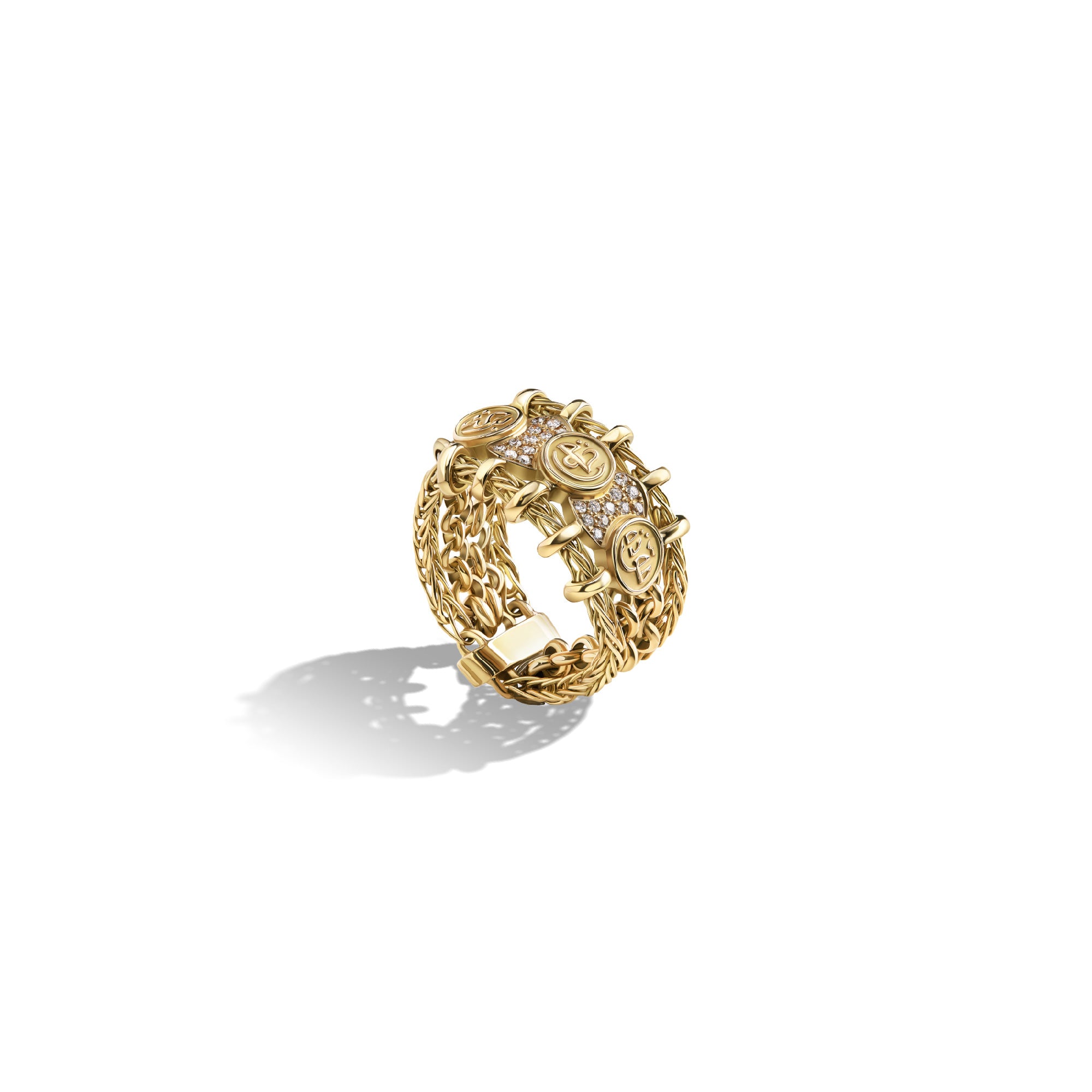 Gold Blessings Chain Ring