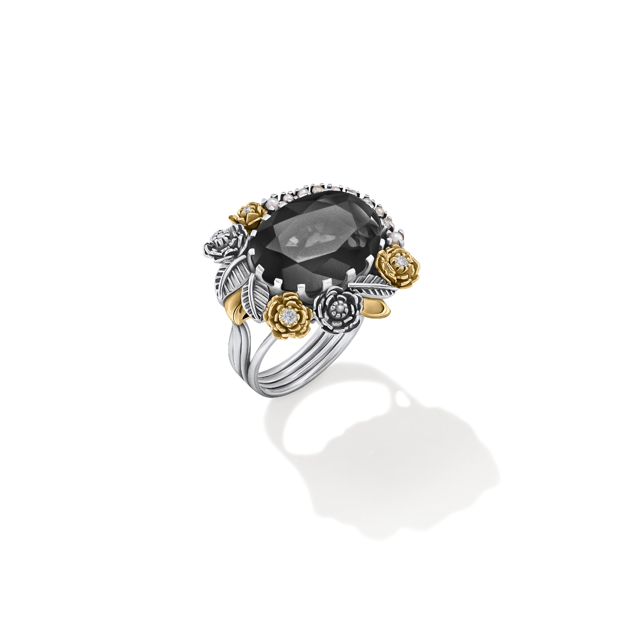 Labradorite Floral Bloom Ring