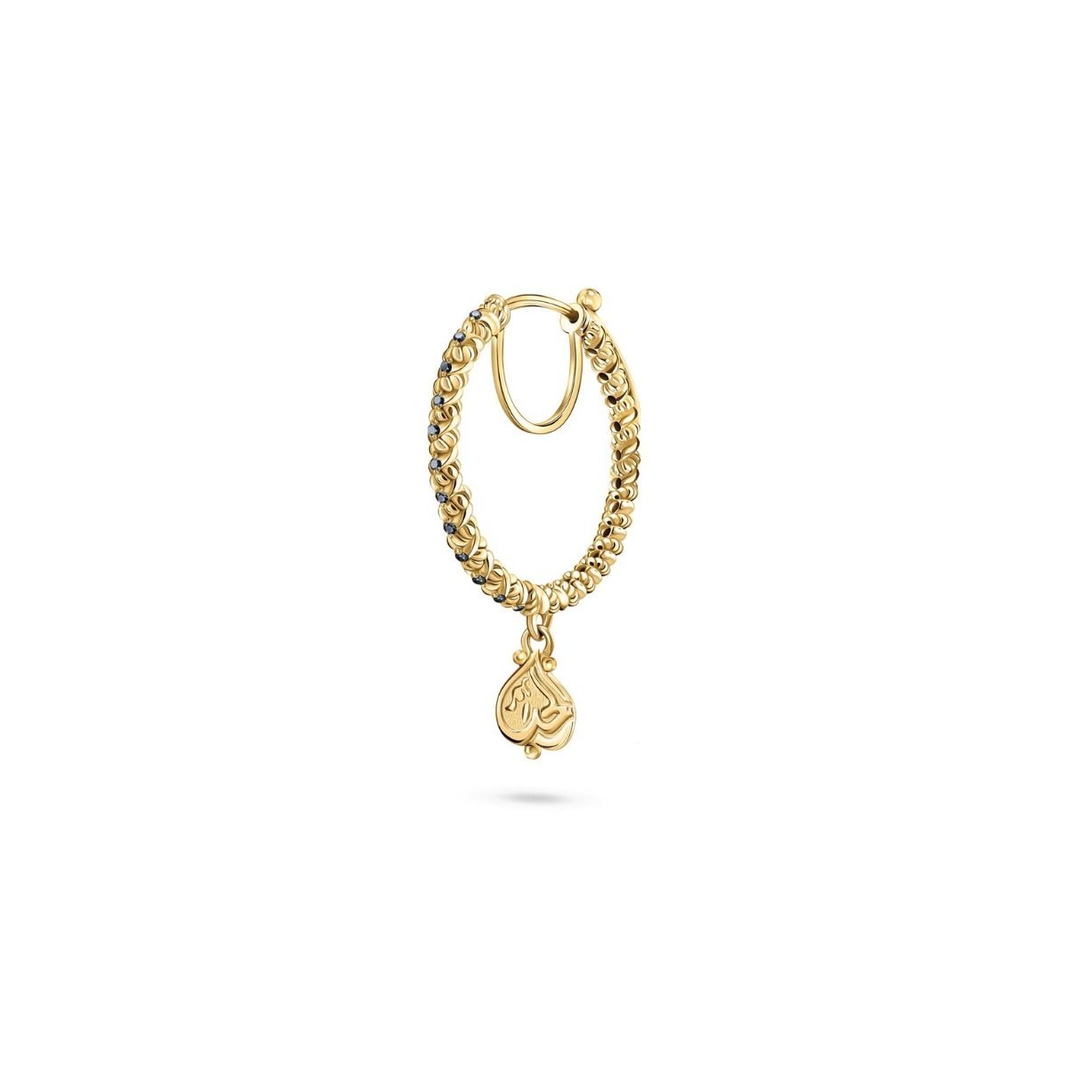 Love Single Hoop Earring by Azza Fahmy - Designer Studs