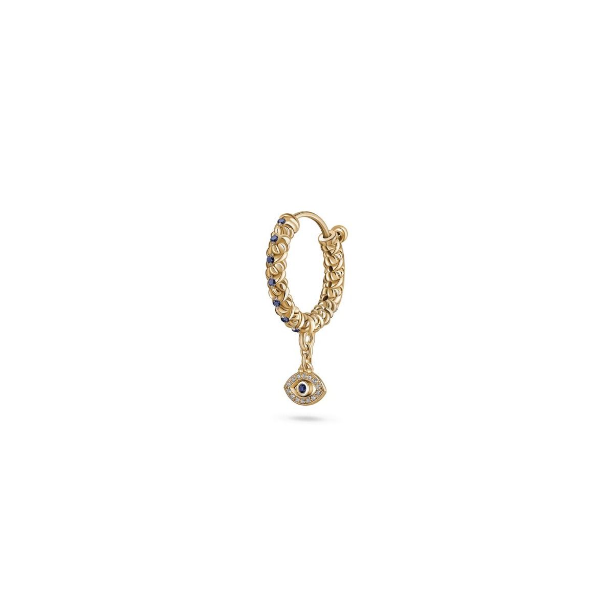 Eye Single Hoop Earring by Azza Fahmy - Designer Studs