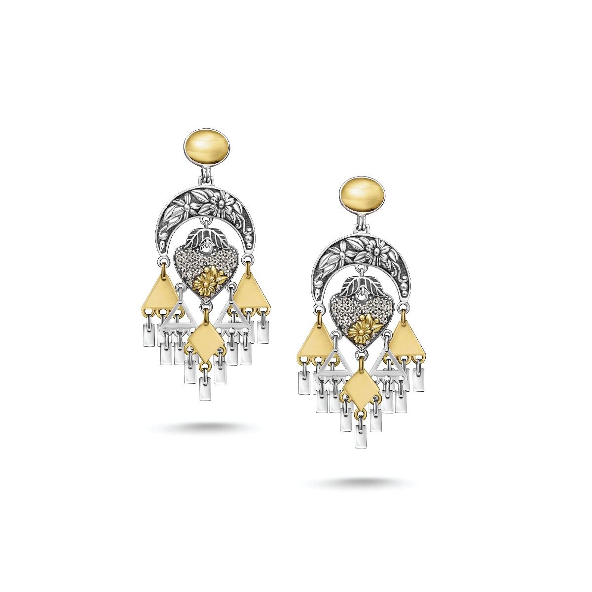 Fallahy Floral Earrings by Azza Fahmy - Designer Earrings