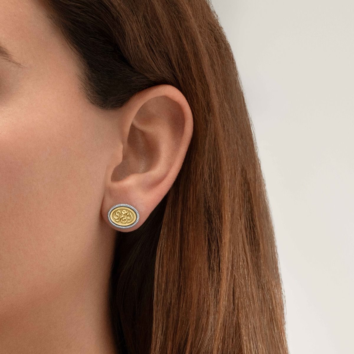 Eternity Button Earrings by Azza Fahmy - Designer Earrings