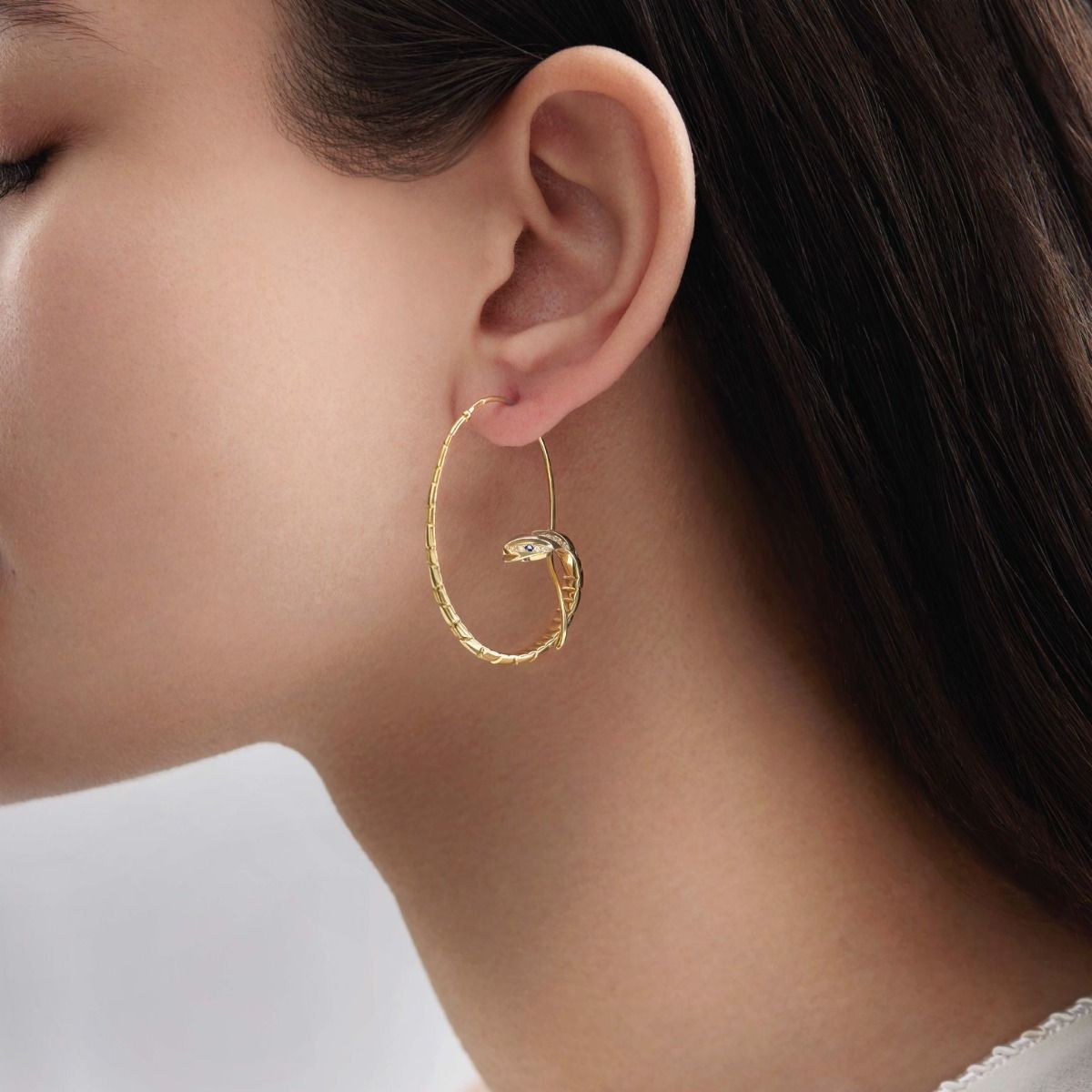 Snake Hoop Earrings