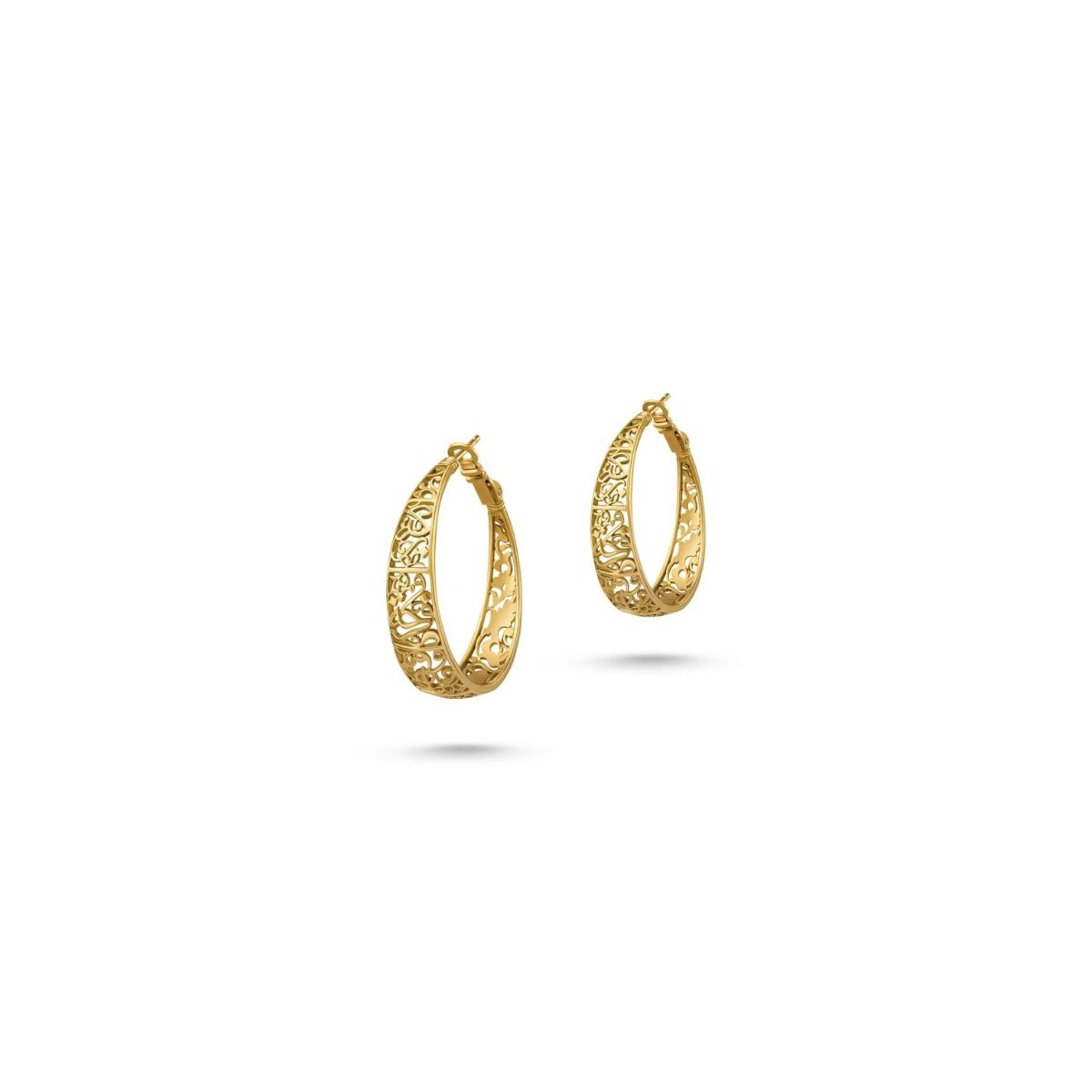 Floral Hoop Earrings by Azza Fahmy - Designer Earrings