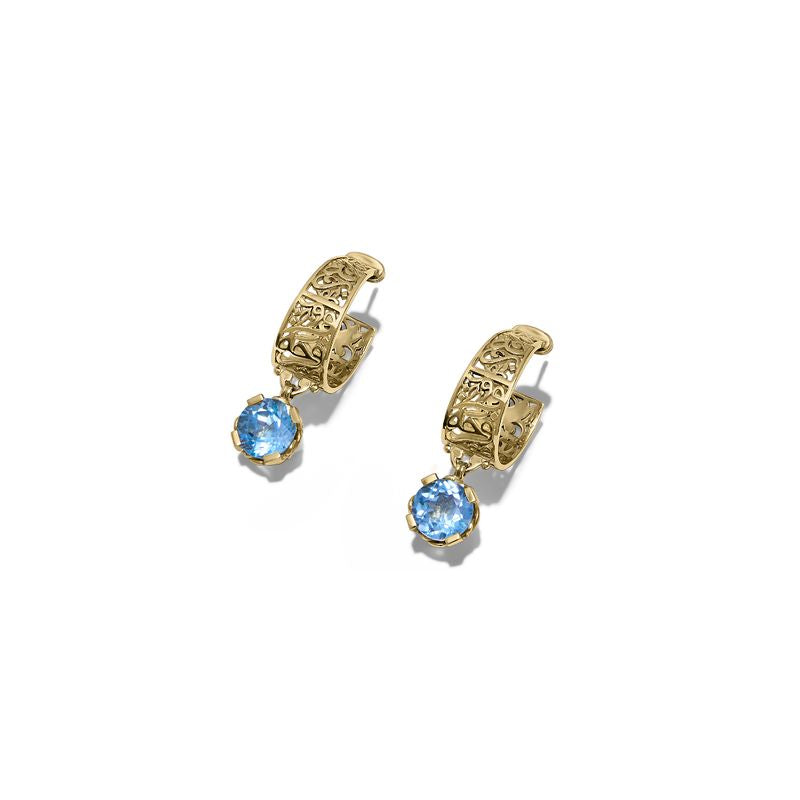 Gold Harmony Hoop earrings
 by Azza Fahmy - Designer Earrings